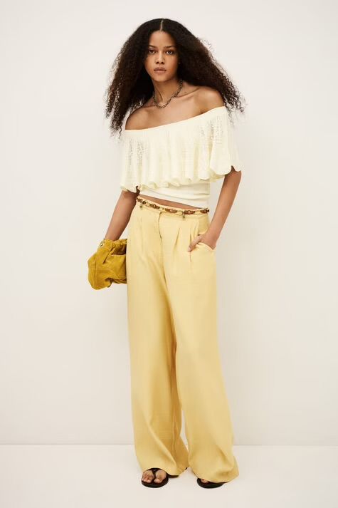 BA&amp;SH PANTALON DEANA 1E26DEAN GEEL