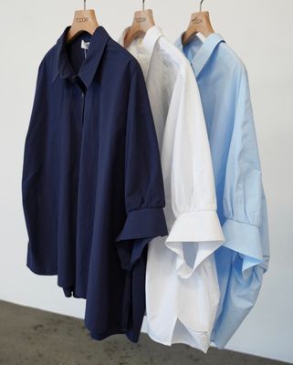 TOODAY TDAnabel Oversize Shirt OFFWHITE OF BLUE CHAMBRAY