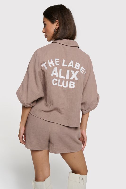 ALIX THE LABEL OVERSIZED CRINKLE BLOUSE
