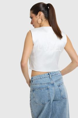ALIX THE LABEL TEXT BOW TOP