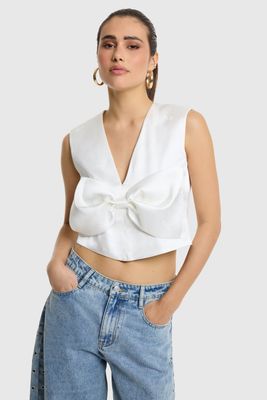 ALIX THE LABEL TEXT BOW TOP
