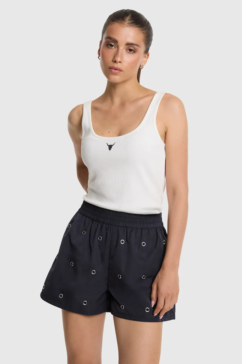 ALIX THE LABEL TANK TOP SOFT WHITE