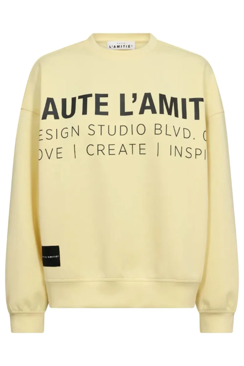 HAUTE L’AMITIÉ Studio Logo sweat pale yellow