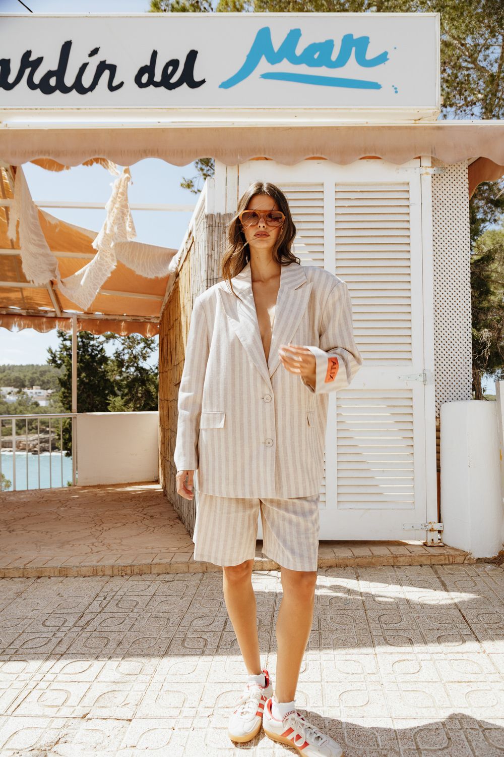 ALIX THE LABEL STRIPED BLAZER