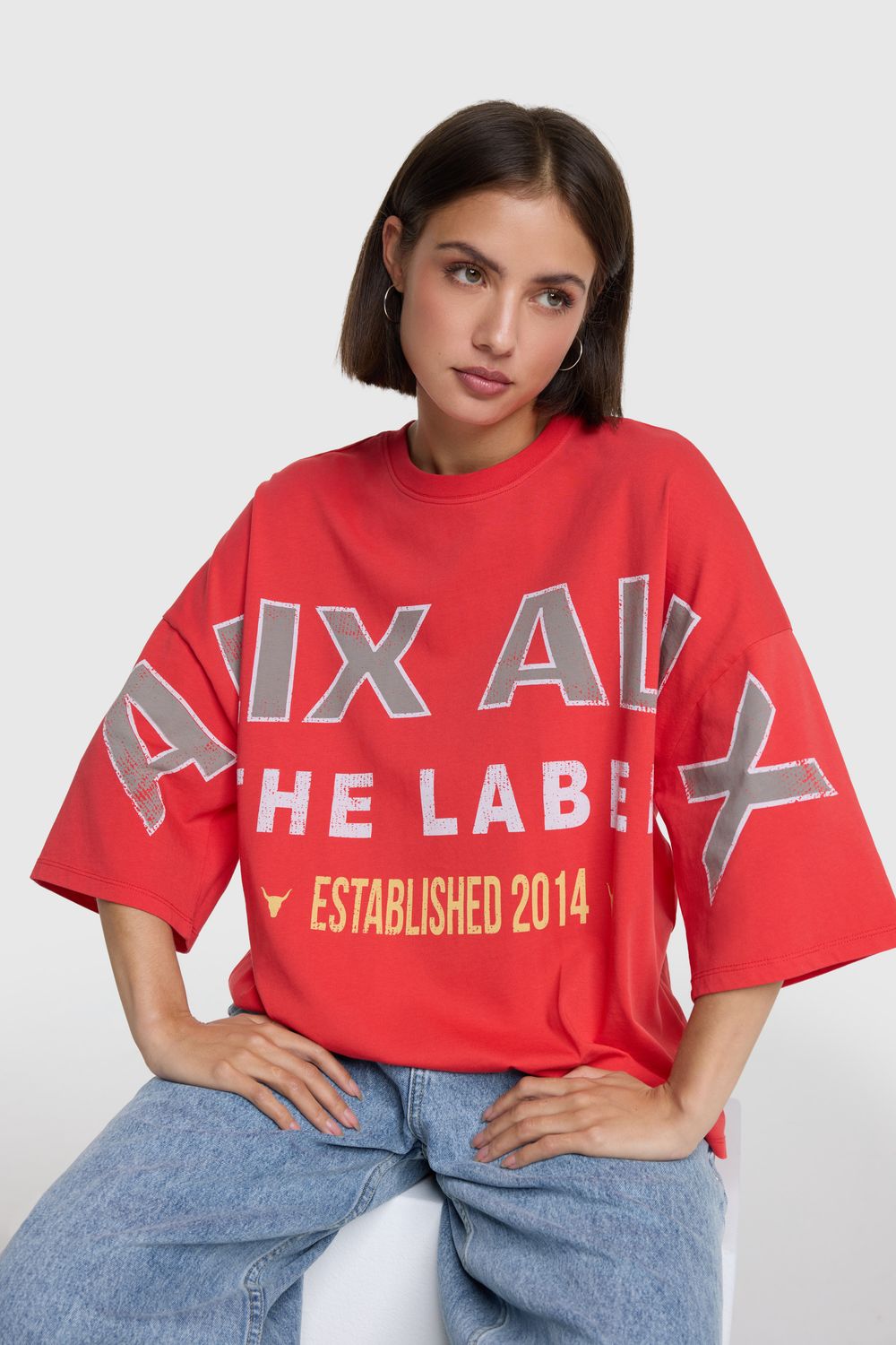 ALIX THE LABEL BIG ALIX ALIX T-SHIRT SPICY CORAL