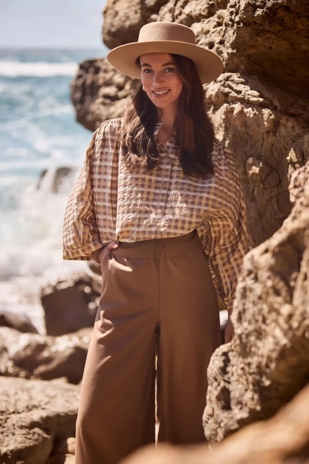 NUKUS Maya Blouse Check