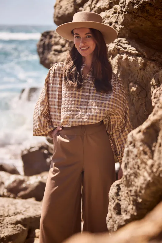 NUKUS Maya Blouse Check