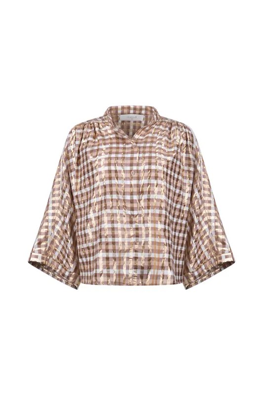 NUKUS Maya Blouse Check