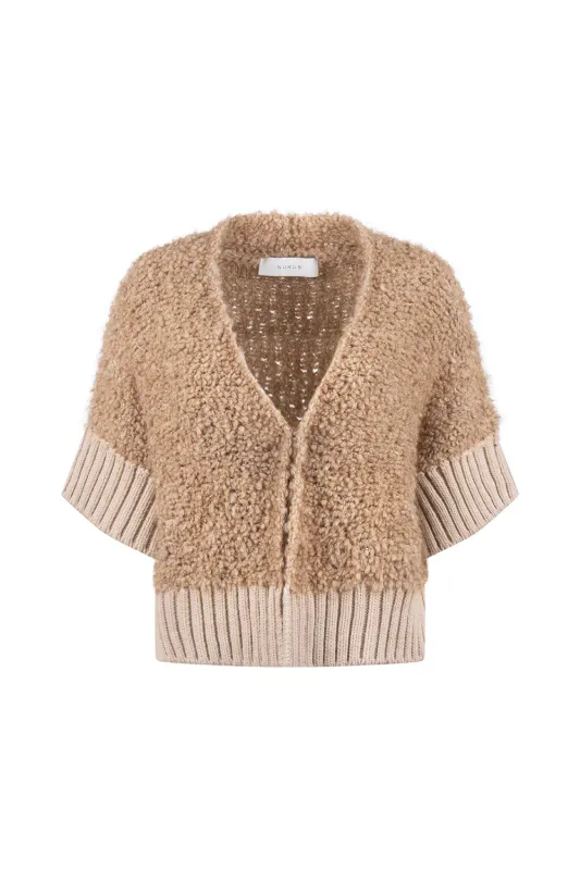 NUKUS Bell Cardigan Toffee
