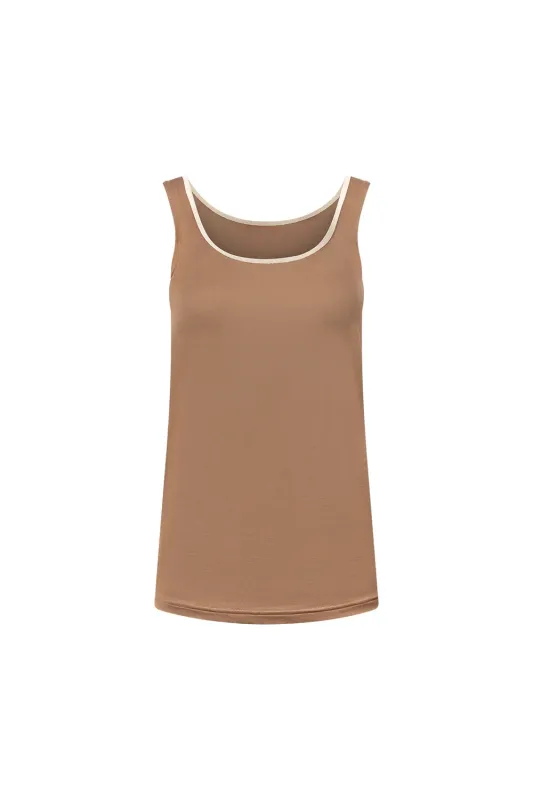 NUKUS Juba Singlet Taupe/Gold