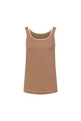 NUKUS Juba Singlet Taupe/Gold