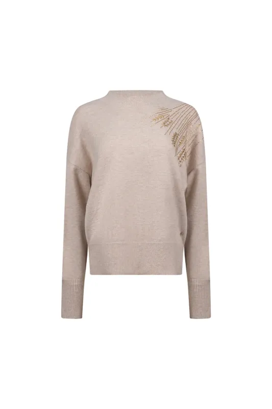 NUKUS Meike Pullover Sand Melange
