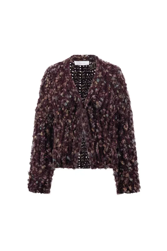 NUKUS Lynn Cardigan Cherry