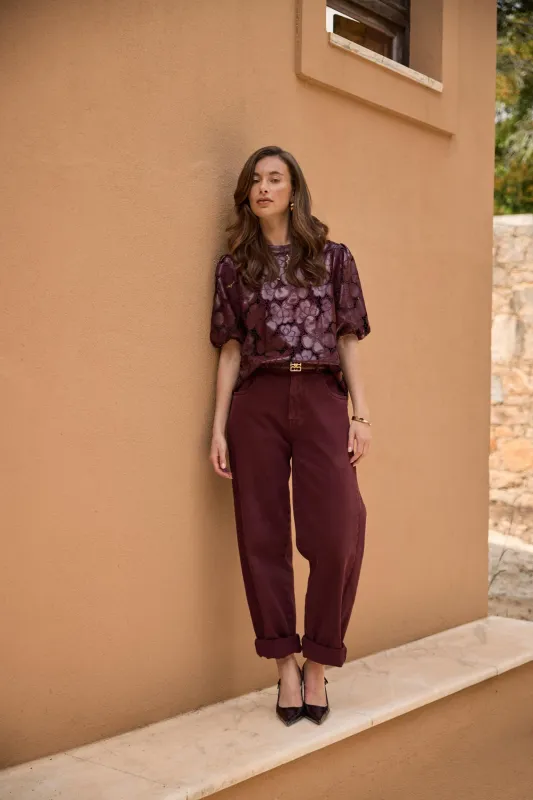NUKUS Petra Pants Cherry