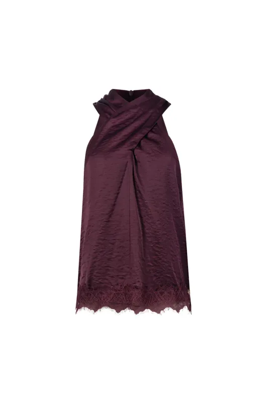 NUKUS Alie Top Lace Cherry