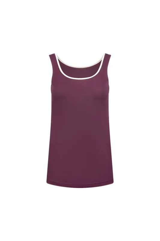 NUKUS Juba Singlet Cherry/Gold