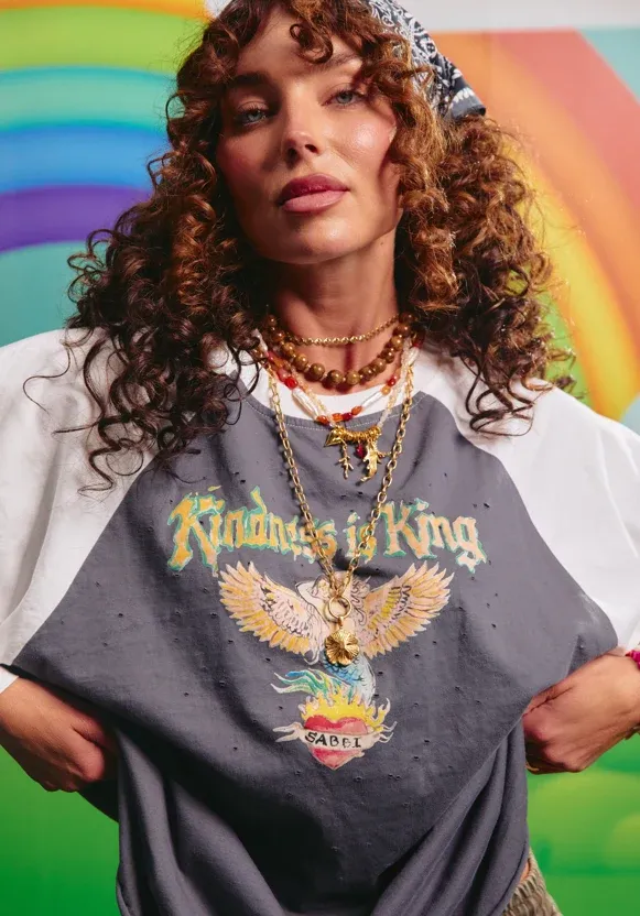 SABBI The Raglan Kindness is King Tee