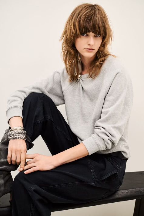BA&amp;SH SWEATSHIRT DELLA GRIJS