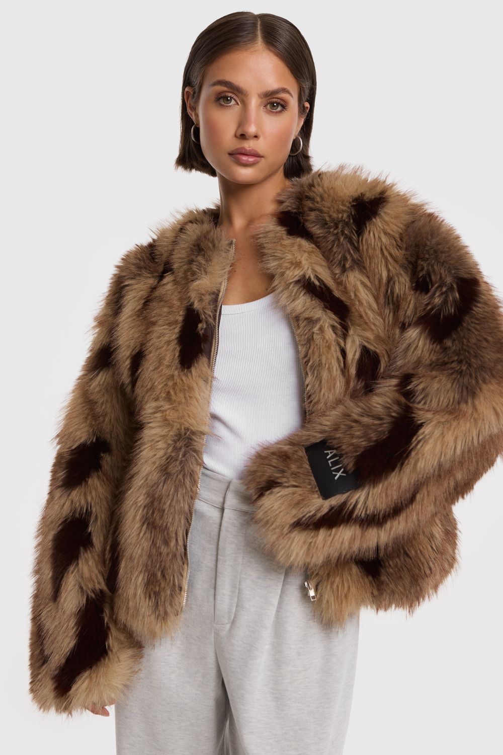 ALIX THE LABEL MIX FAUX FUR COAT