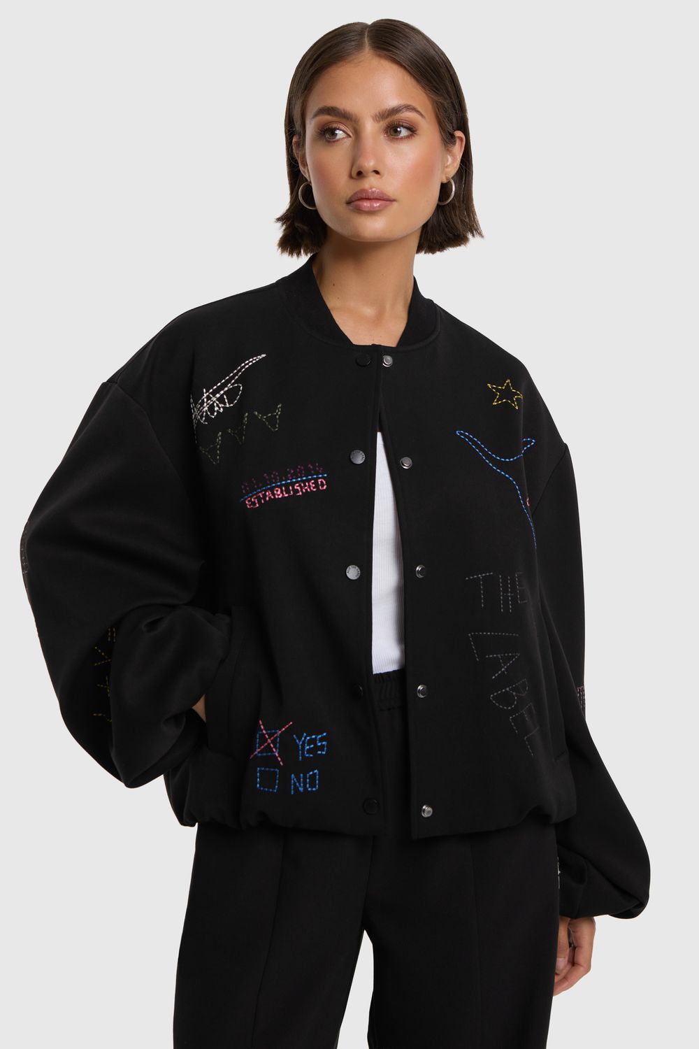 ALIX THE LABEL ARTWORK BOMBER