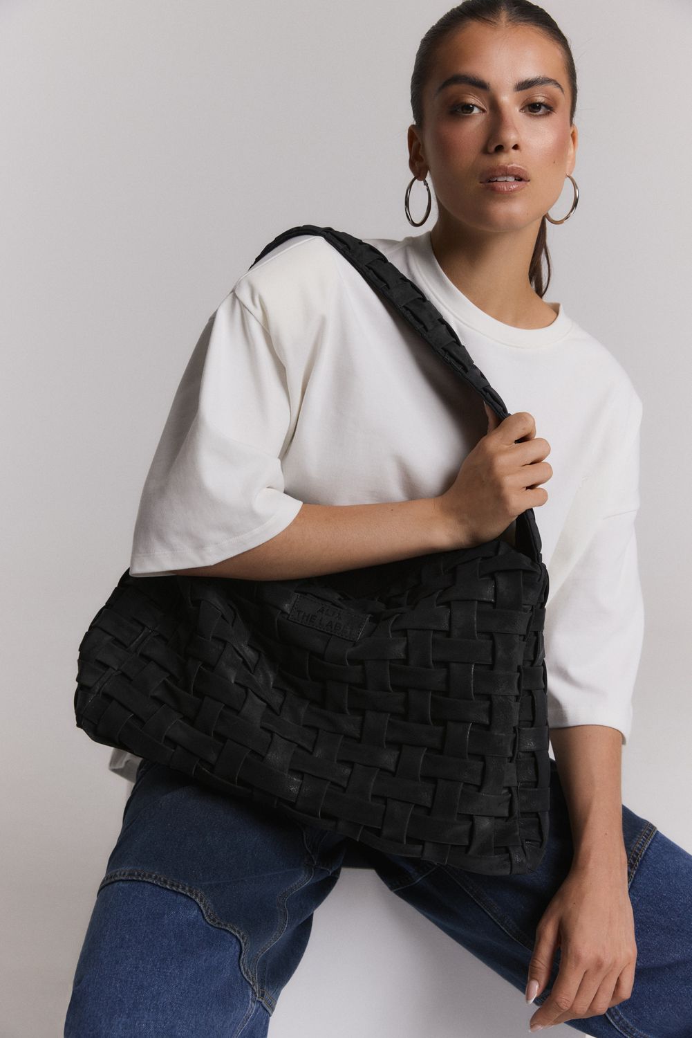 ALIX THE LABEL BIG BRAIDED BAG