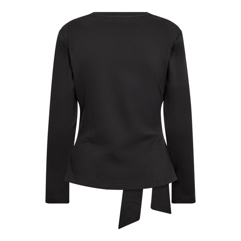 CO’COUTURE OrianeCC LS Pleat Tie Tee Black