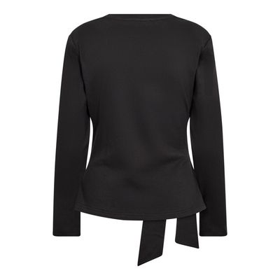 CO’COUTURE OrianeCC LS Pleat Tie Tee Black