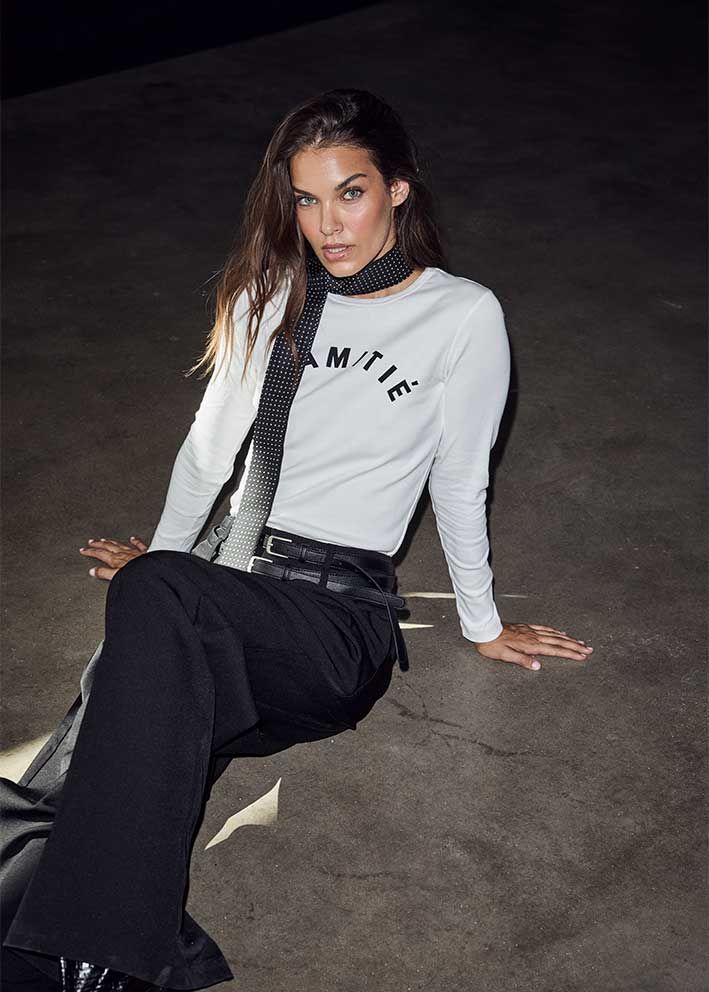 HAUTE LAMITIE Clean LS logo Tee
