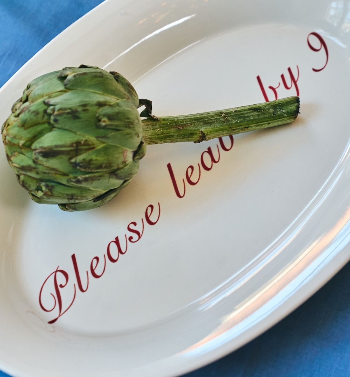ANNA+NINA Please Leave By 9 Serving Platter