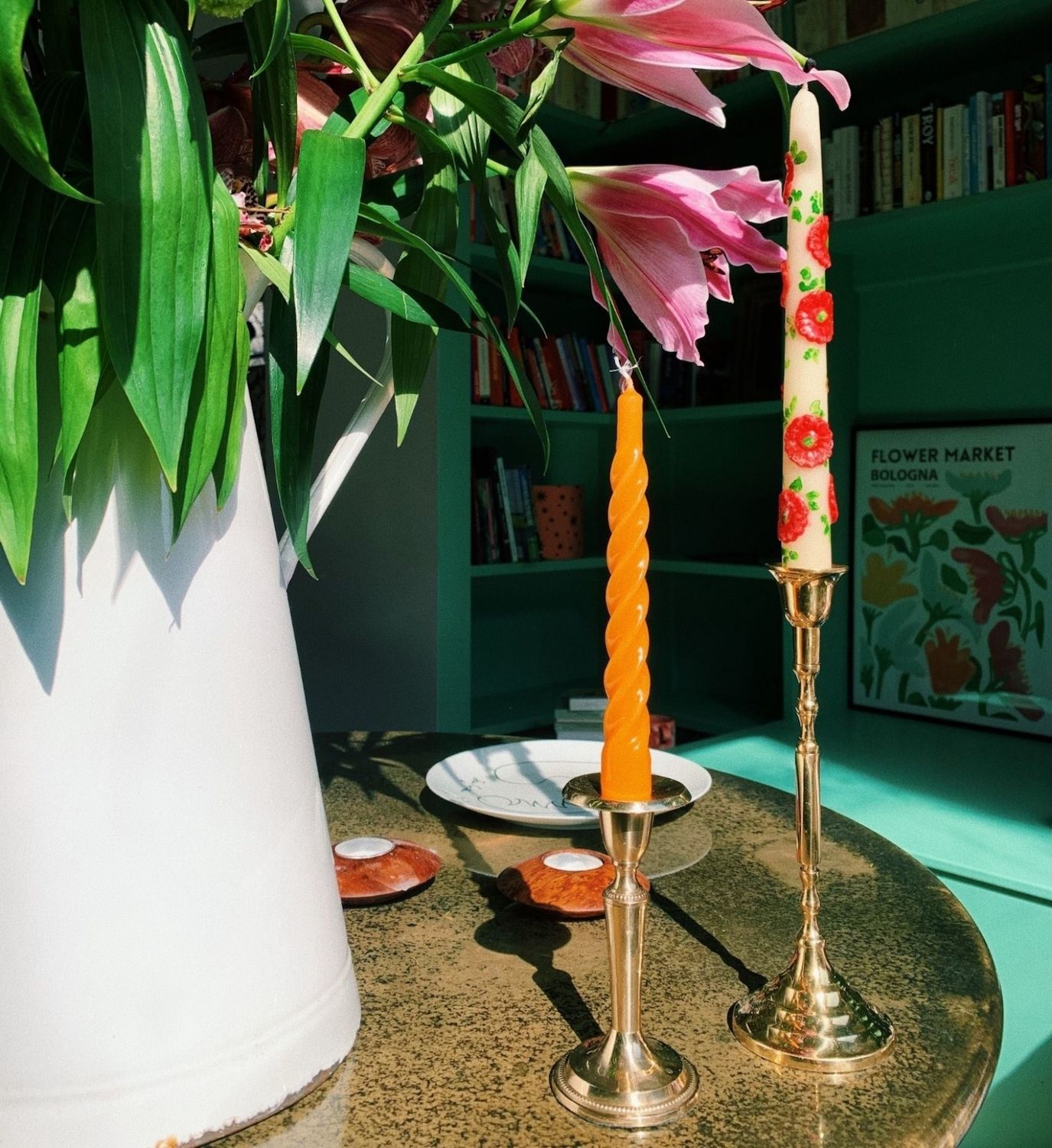 ANNA + NINA Flower Candle - Set of 2