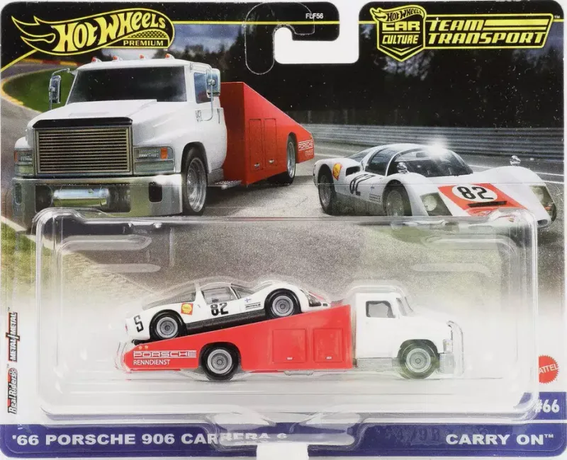 Hot Wheels 2024 Team Transport Porsche 906 Carrera 6 + Carry On #66