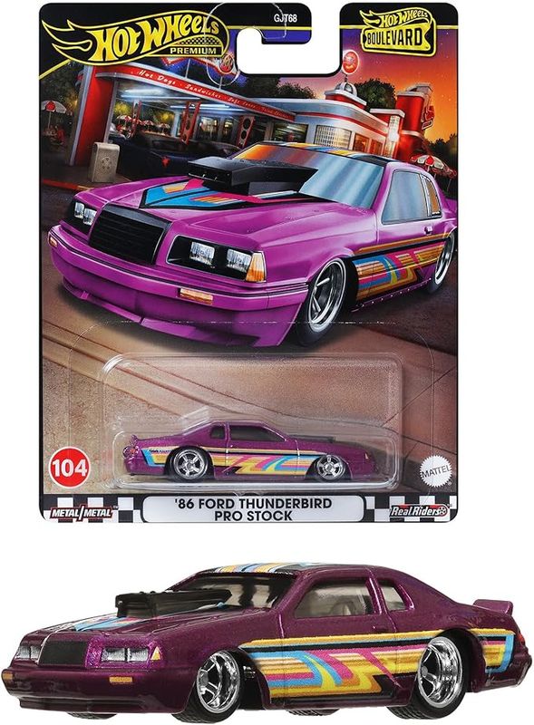 HOT WHEELS Boulevard '86 Ford Thunderbird Pro Stock #104 HOT WHEELS Boulevard '86 Ford Thunderbird Pro Stock #104