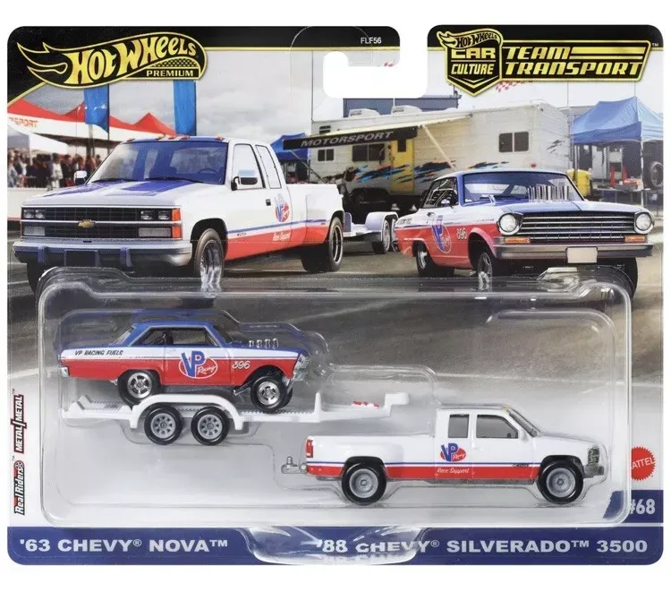 Hot Wheels Team Transport '63 Chevy Nova + '88 Chevy Silverado 3500 #68