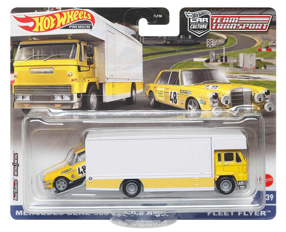 Hot Wheels - Team Transport - Mercedes-Benz 300 SEL 6.8 AMG + Fleet Flyer - #39