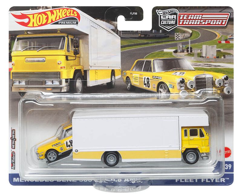 Hot Wheels - Team Transport - Mercedes-Benz 300 SEL 6.8 AMG + Fleet Flyer - #39