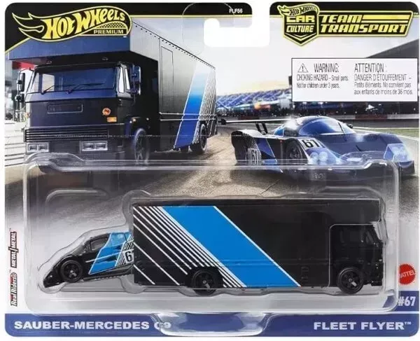 Hot Wheels Team Transport Sauber Mercedes C9 + Fleet Flyer #67 Hot Wheels Team Transport Sauber Mercedes C9 + Fleet Flyer #67