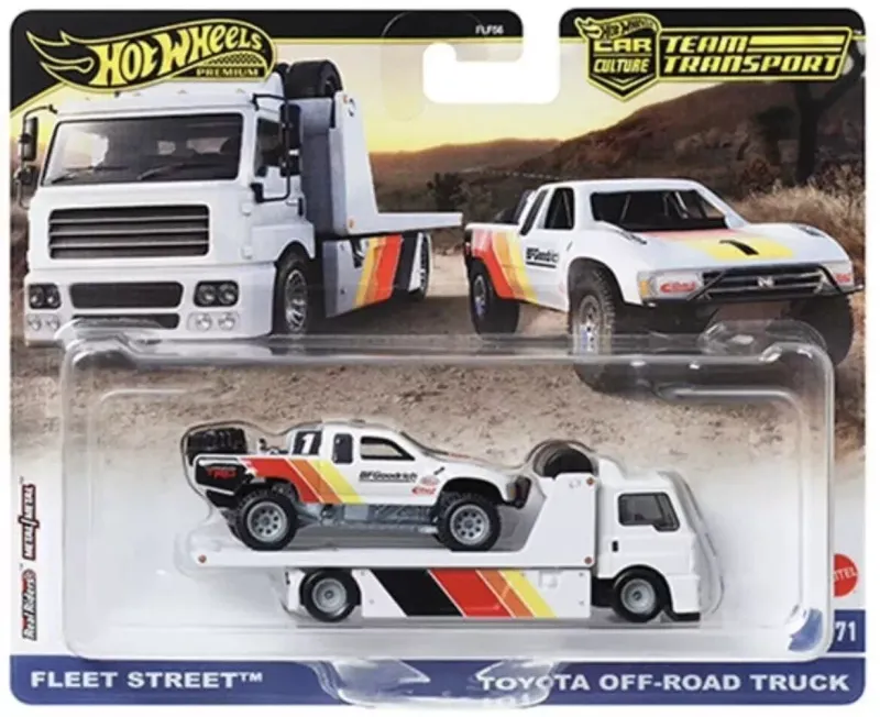 Hot Wheels Team Transport Toyota Off-Road Truck + Fleet Street #71