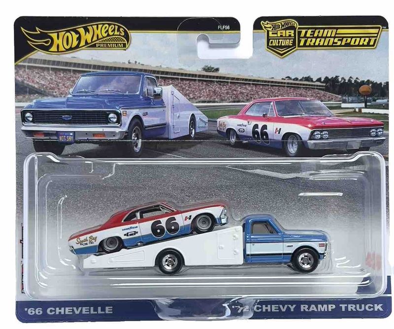 Hot Wheels Team Transport Chevrolet Cevelle 1966 + Ramp Truck -  #64