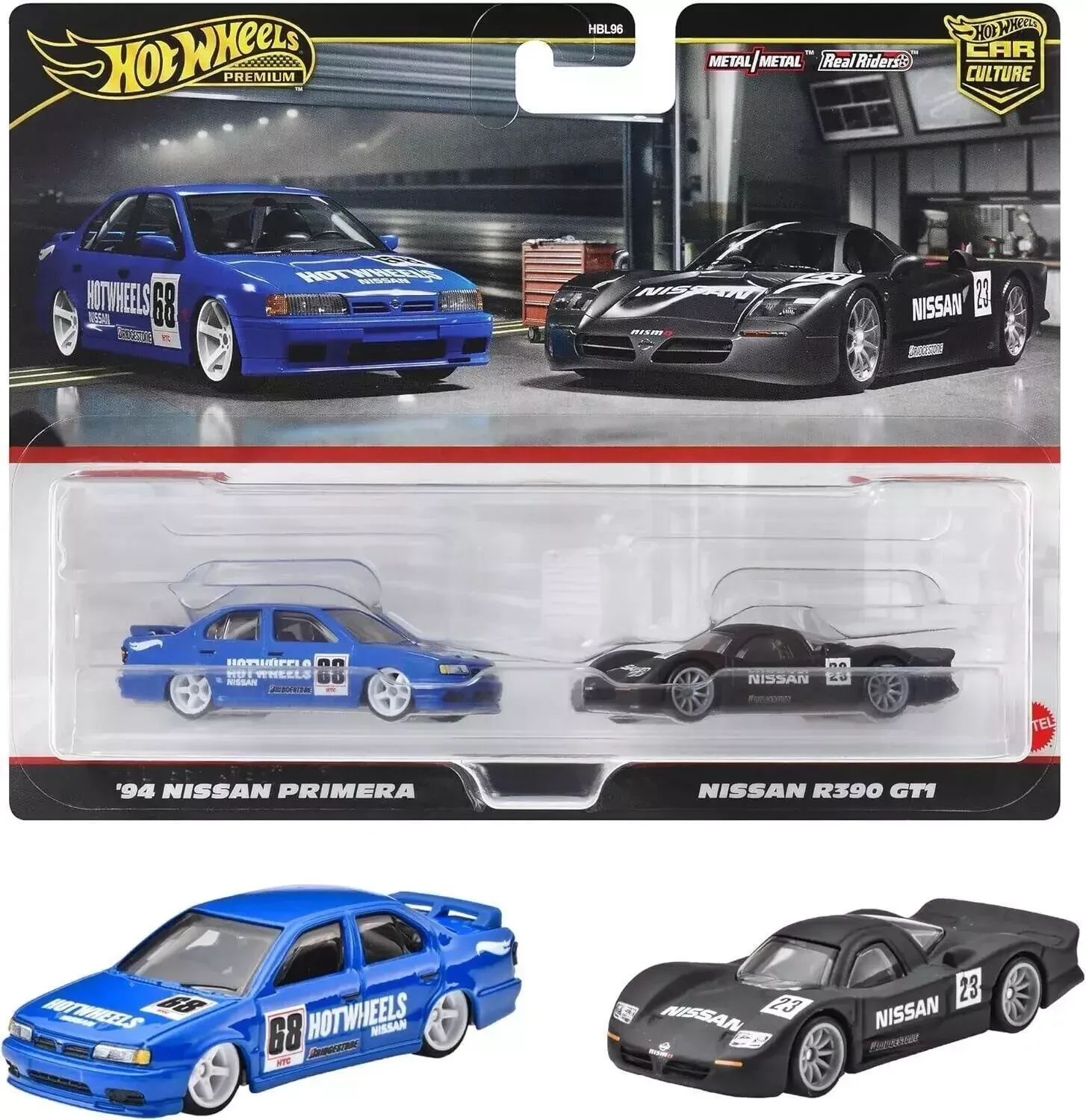 Hot Wheels 2-Pack '94 Nissan Primera + R390 GT1