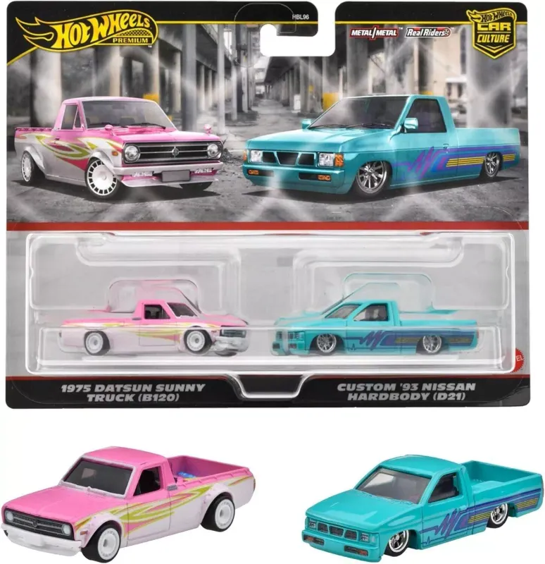 Hot Wheels  2-Pack ´75 Datsun Sunny Truck (B120) Custom '93 Nissan Hardbody (D21)