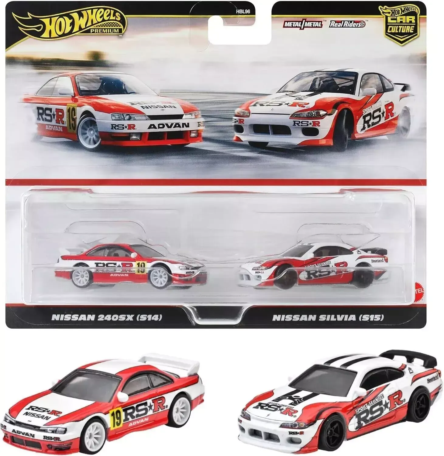 Hot Wheels 2-Pack Nissan 240SX (S14) + Nissan Silvia (S15)