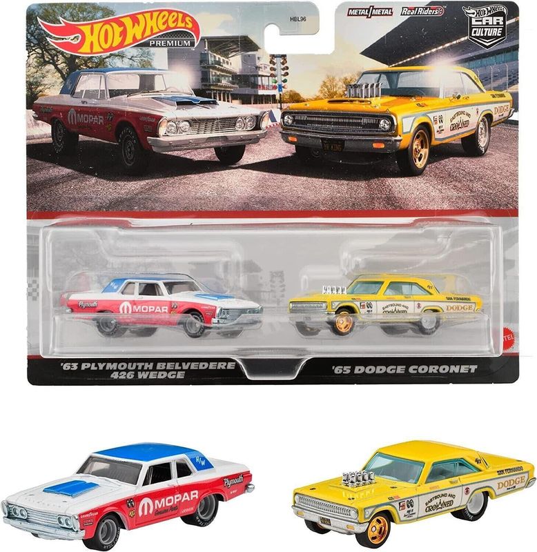 Hot Wheels  2-Pack'63 Plymouth Belvedere 426 Wedge + '65 Dodge Coronet