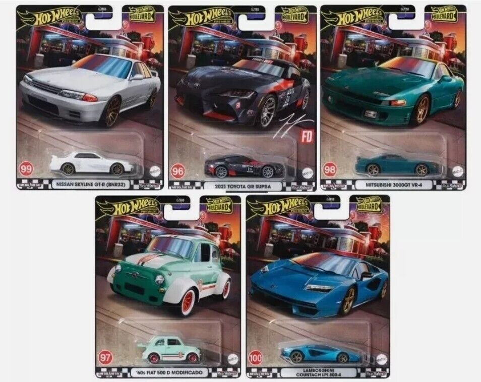 Hot Wheels Boulevard Car Culture 5er Set  Komplettsatz 96-100