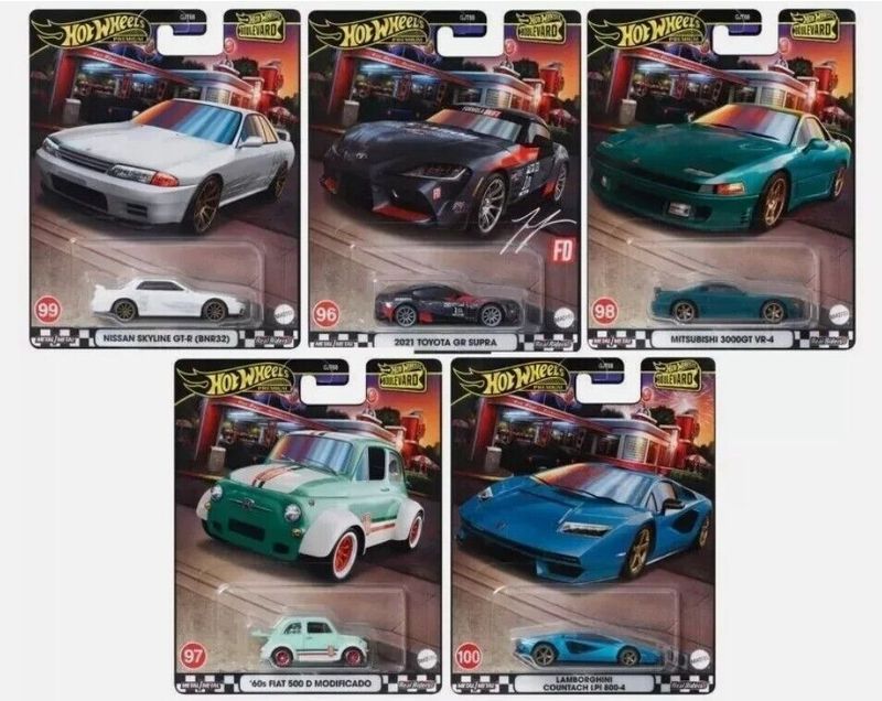 Hot Wheels Boulevard Car Culture 5er Set Komplettsatz 96-100 Hot Wheels Boulevard Car Culture 5er Set Komplettsatz 96-100
