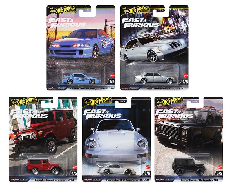 Hot Wheels Fast & Furious 5er Komplettset Hot Wheels Fast & Furious 5er Komplettset