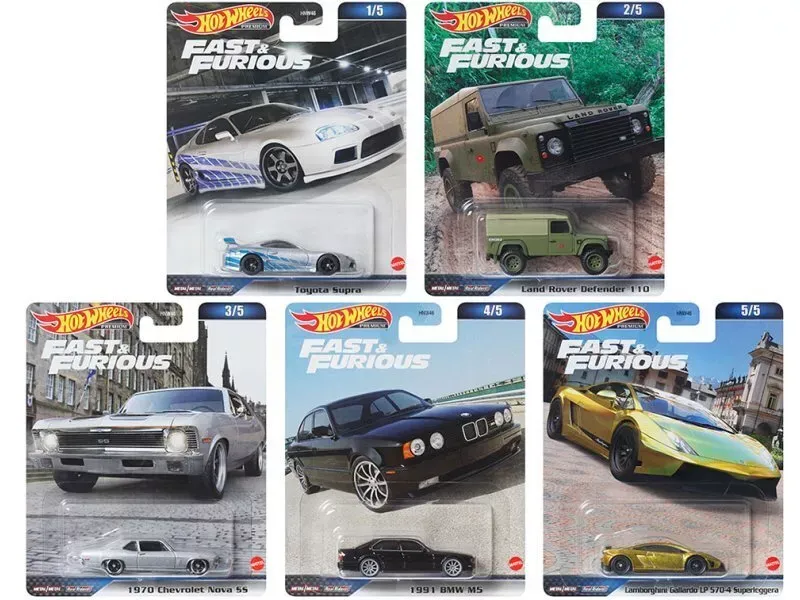 Hot Wheels Fast & Furious 5er Komplettset Hot Wheels Fast & Furious 5er Komplettset