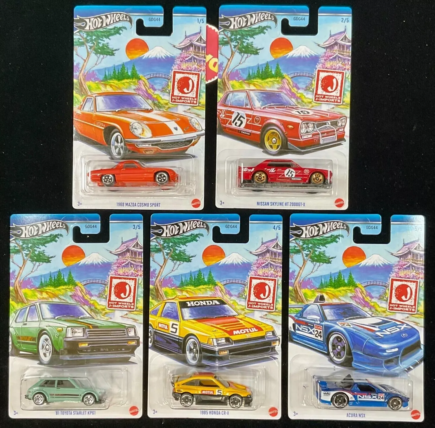 Hot Wheels J-Imports 5er Komplettsatz