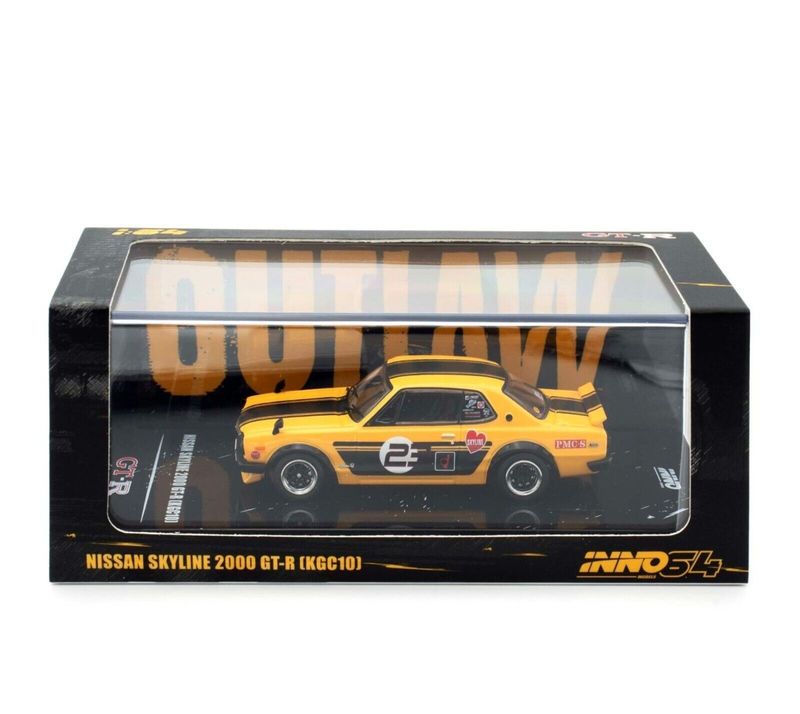 Inno64 Nissan Skyline 2000 GT-R (KPGC10) Yellow Black Inno64 Nissan Skyline 2000 GT-R (KPGC10) Yellow Black
