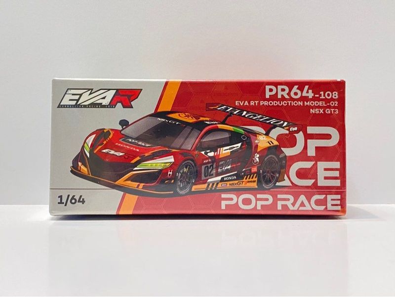 Pop Race Honda NSX GT3 EVO22 EVA RT Production Model #PR64-108 Pop Race Honda NSX GT3 EVO22 EVA RT Production Model #PR64-108