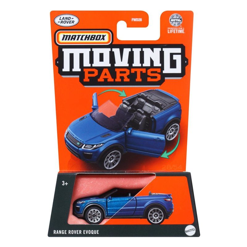 Matchbox Moving Parts Range Rover Evoque #Blue Matchbox Moving Parts Range Rover Evoque #Blue